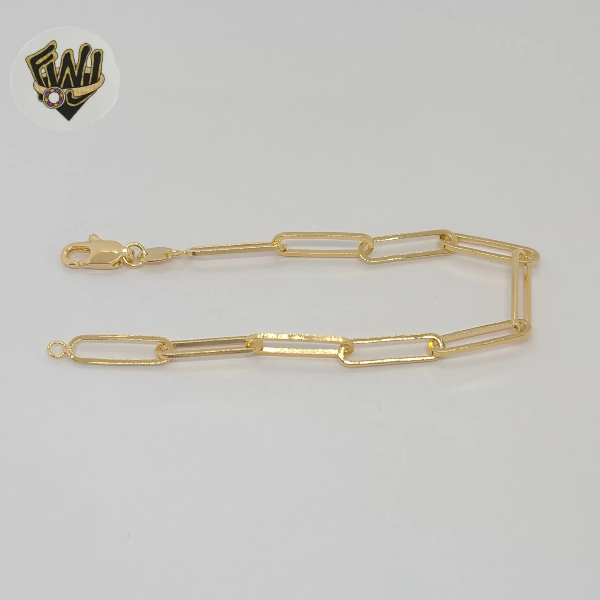 (1-0482) Gold Laminate - 4.5mm Paper Clip Link Bracelet - BGF