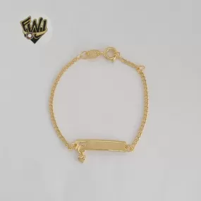 (1-0972) Gold Laminate - 2mm Curb Kids Plate Bracelet - 5.5 - BGF