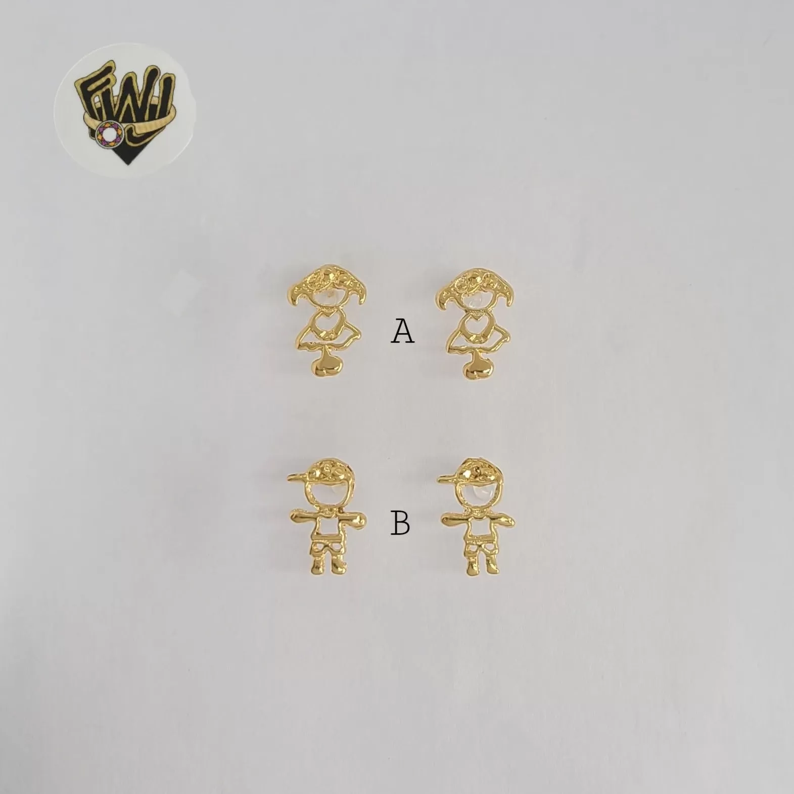 (1-1113-2) Gold Laminate - Kids Earrings - BGF