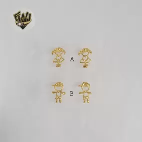 (1-1113-2) Gold Laminate - Kids Earrings - BGF