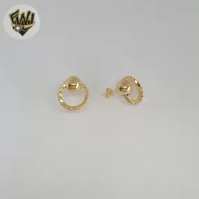 (1-1212-6) Gold Laminate - Box Link Earrings - BGF