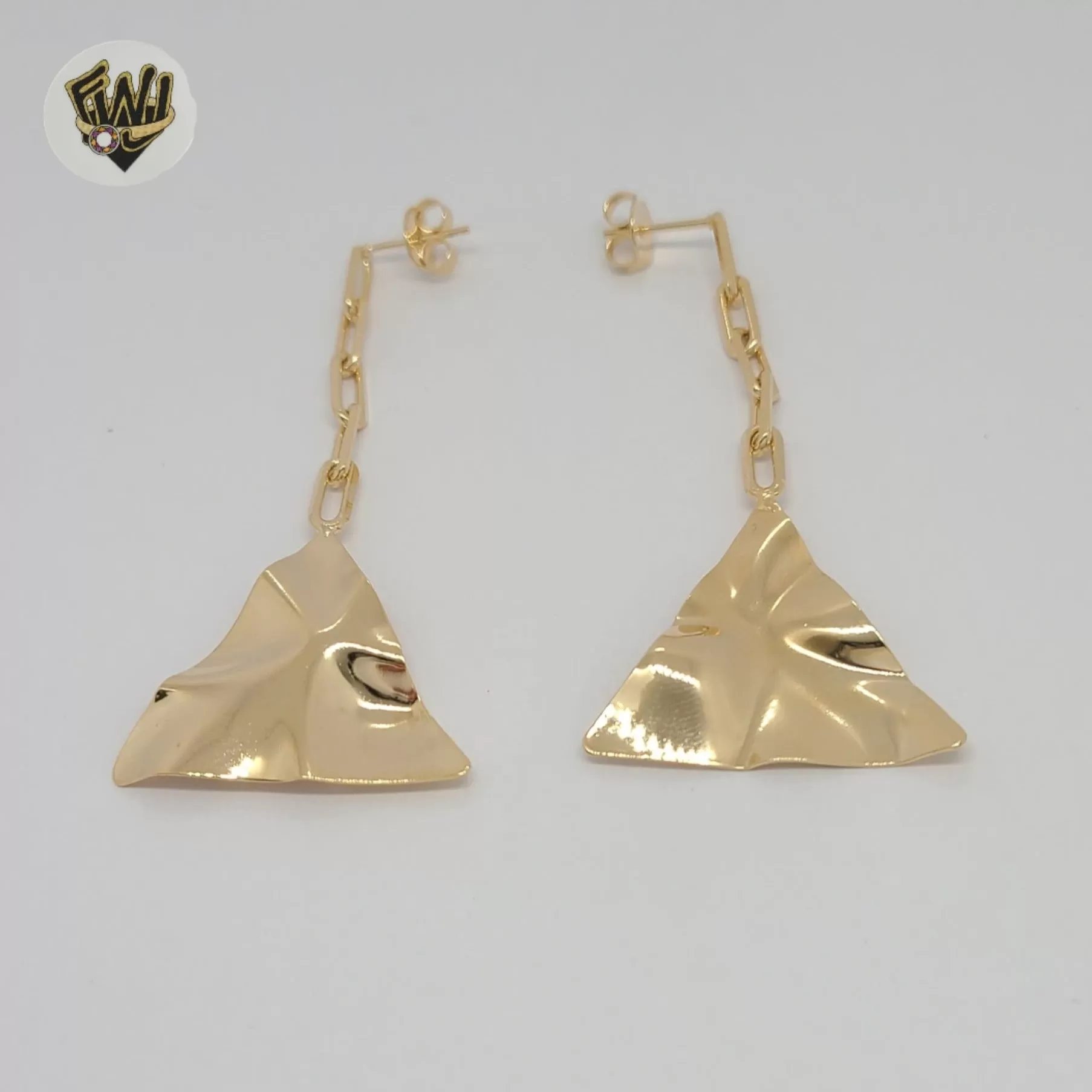 (1-1218-5) Gold Laminate - Alternative Long Earrings - BGF