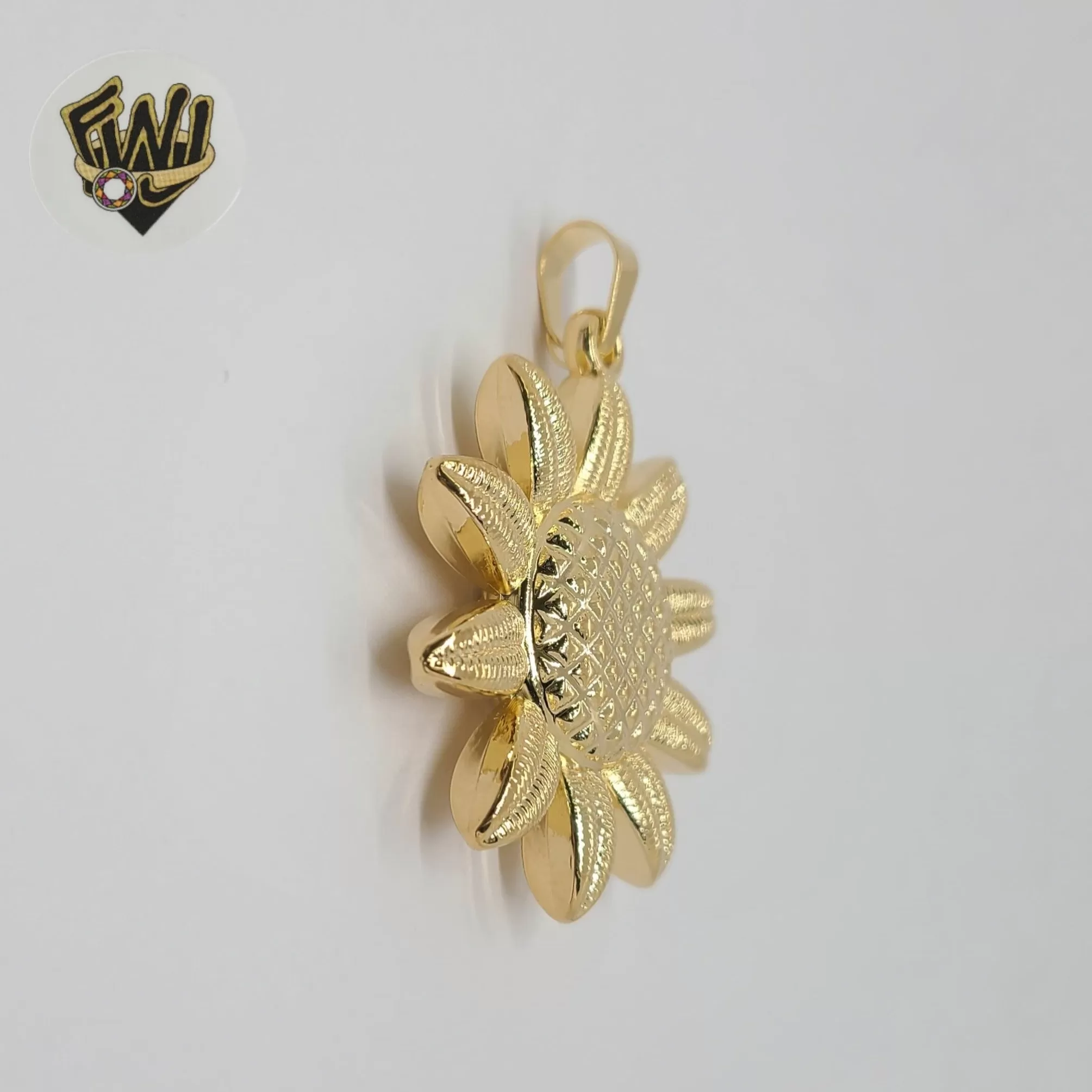 (1-2472-1) Gold Laminate - Chunky Sunflower Pendant - BGF