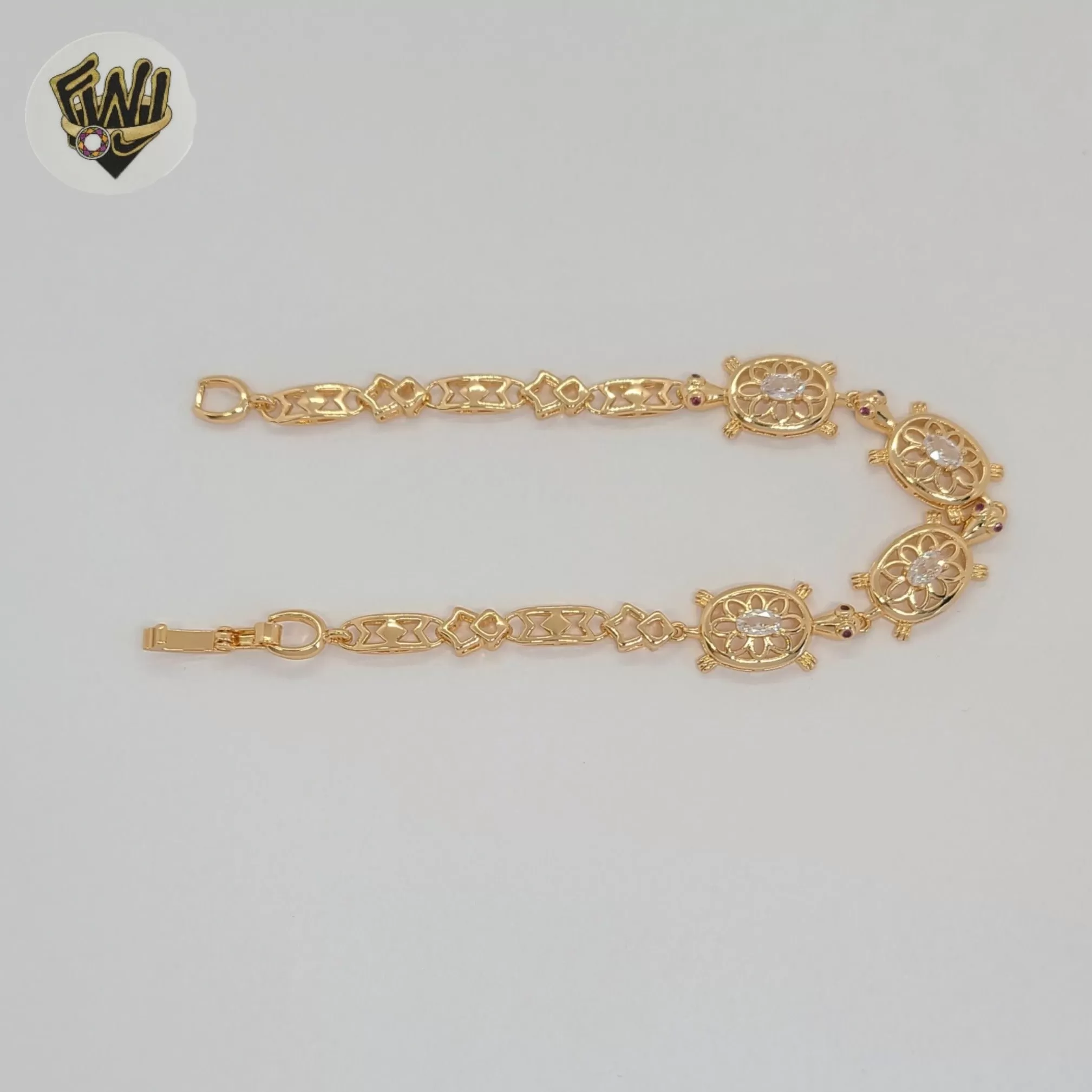 (1-60091-1) Gold Laminate - 4.5mm Turtle Bracelet - BGO