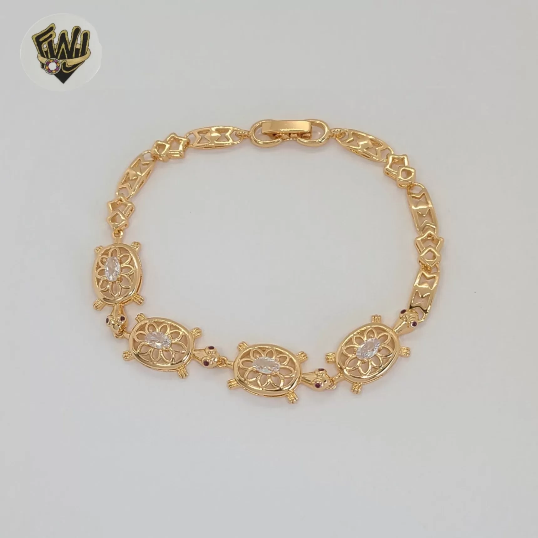 (1-60091-1) Gold Laminate - 4.5mm Turtle Bracelet - BGO