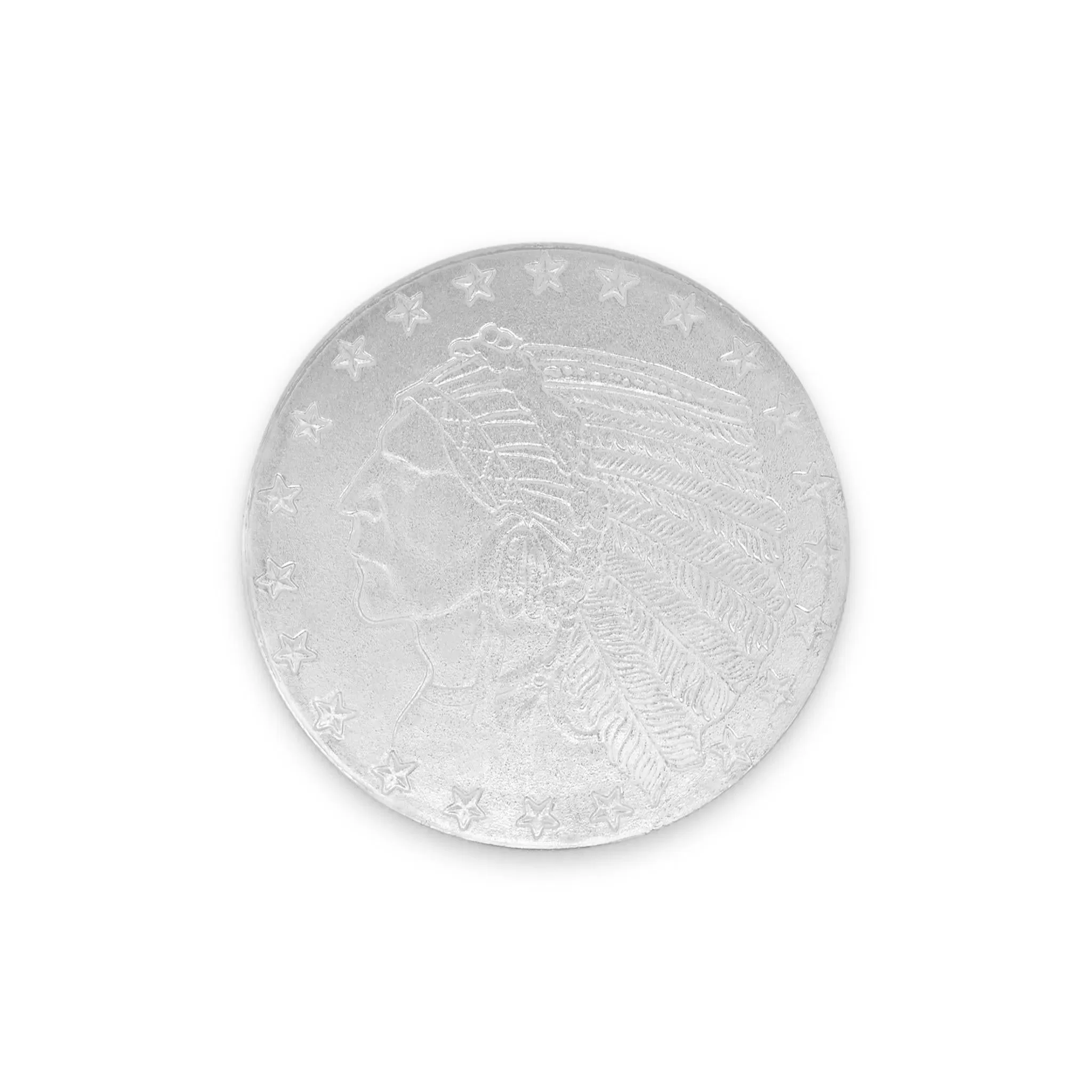 1 Oz Incuse Indian Head 999 Fine Silver Coin