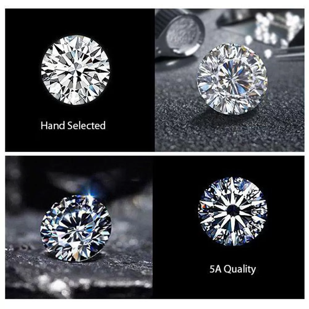 1.0 Carats VVS1 Moissanite Rings for Women 0081