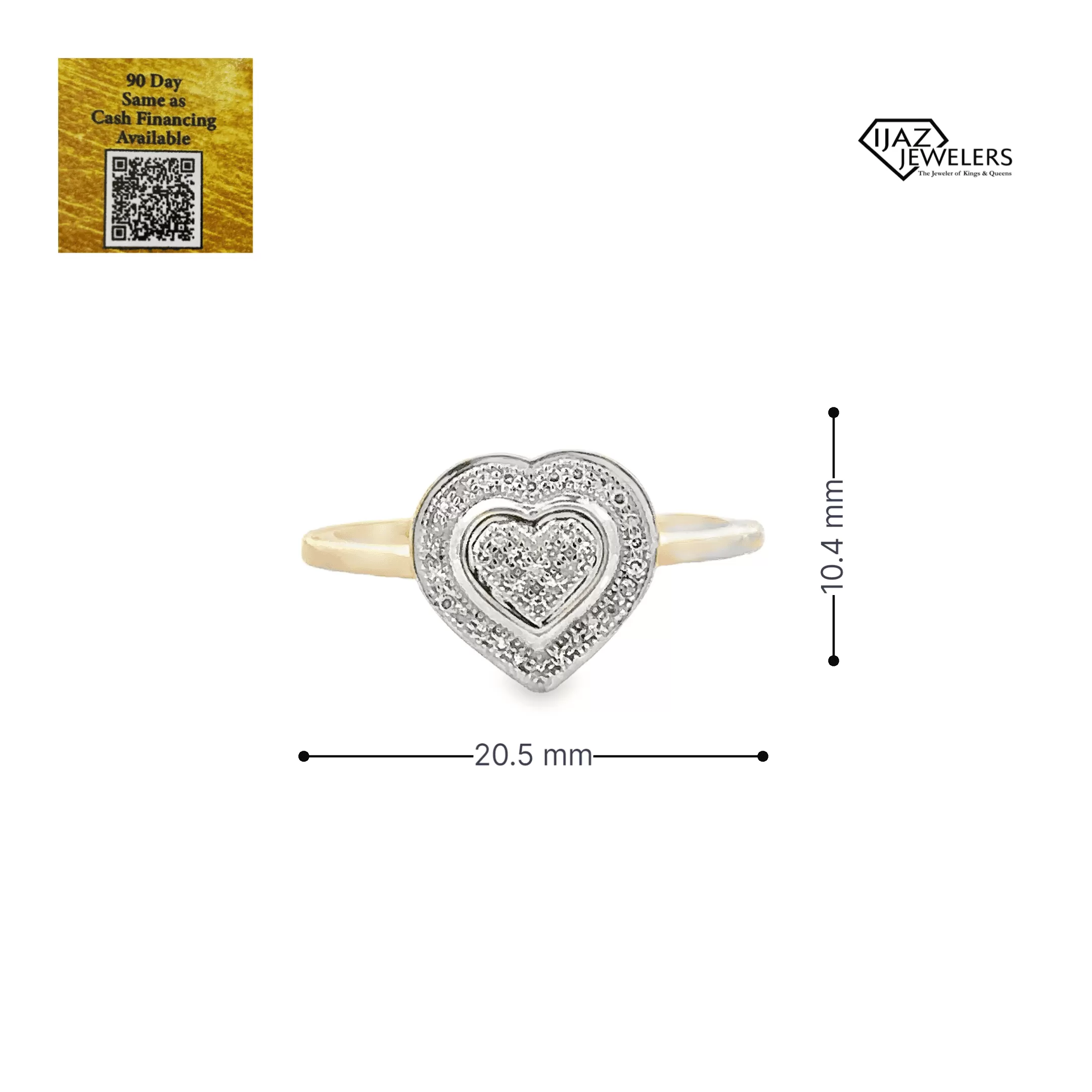 10K Gold 0.10 CTW Diamond Heart Ring