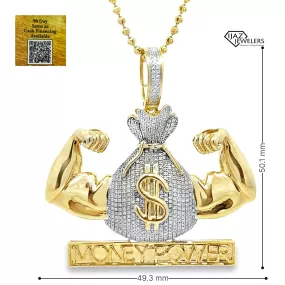 10K Gold 0.73 CTW Diamond Money Power Charm