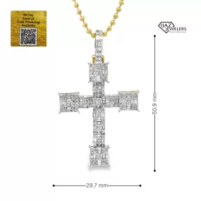 10K Gold 1.43 CTW Diamond Cross Charm