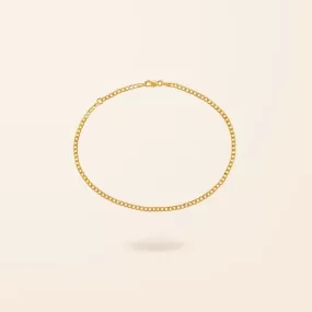 10K Gold Curb Link Anklet