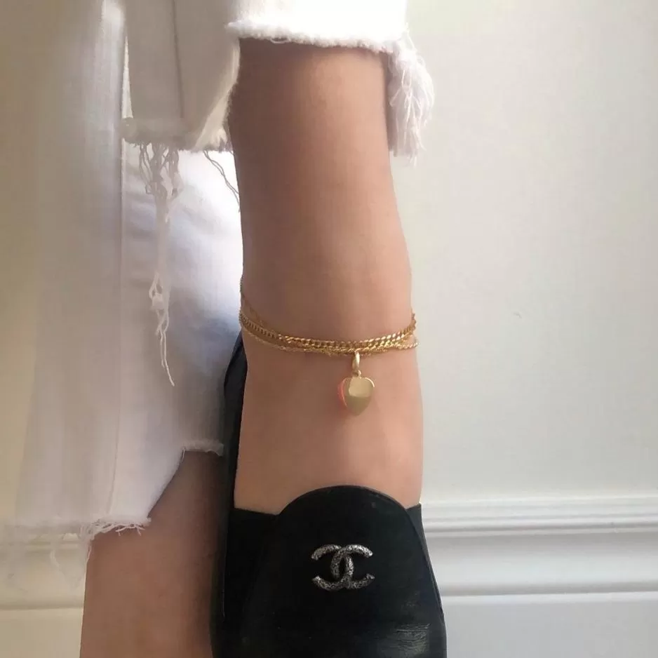 10K Gold Curb Link Anklet