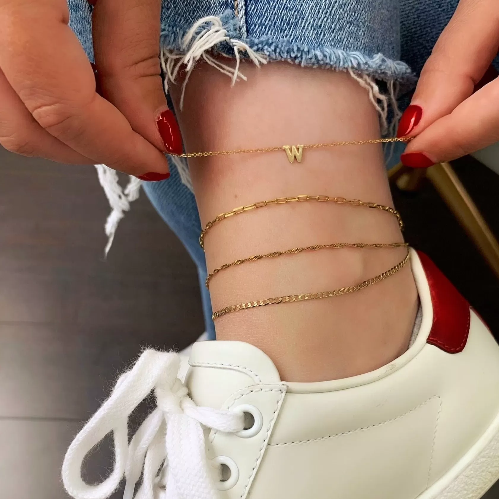 10K Gold Curb Link Anklet