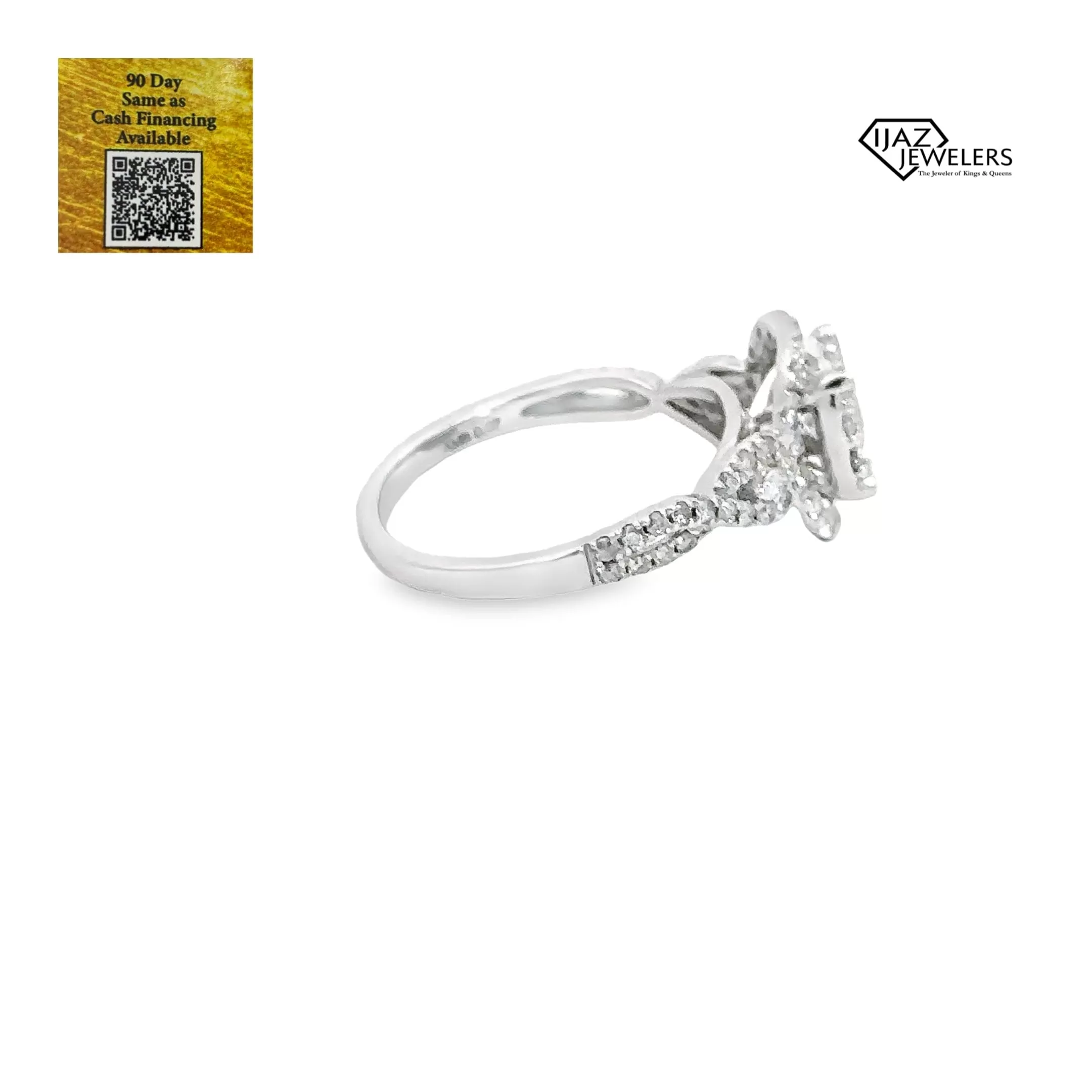 10K White Gold 0.97 CTW Diamond Ladies Ring