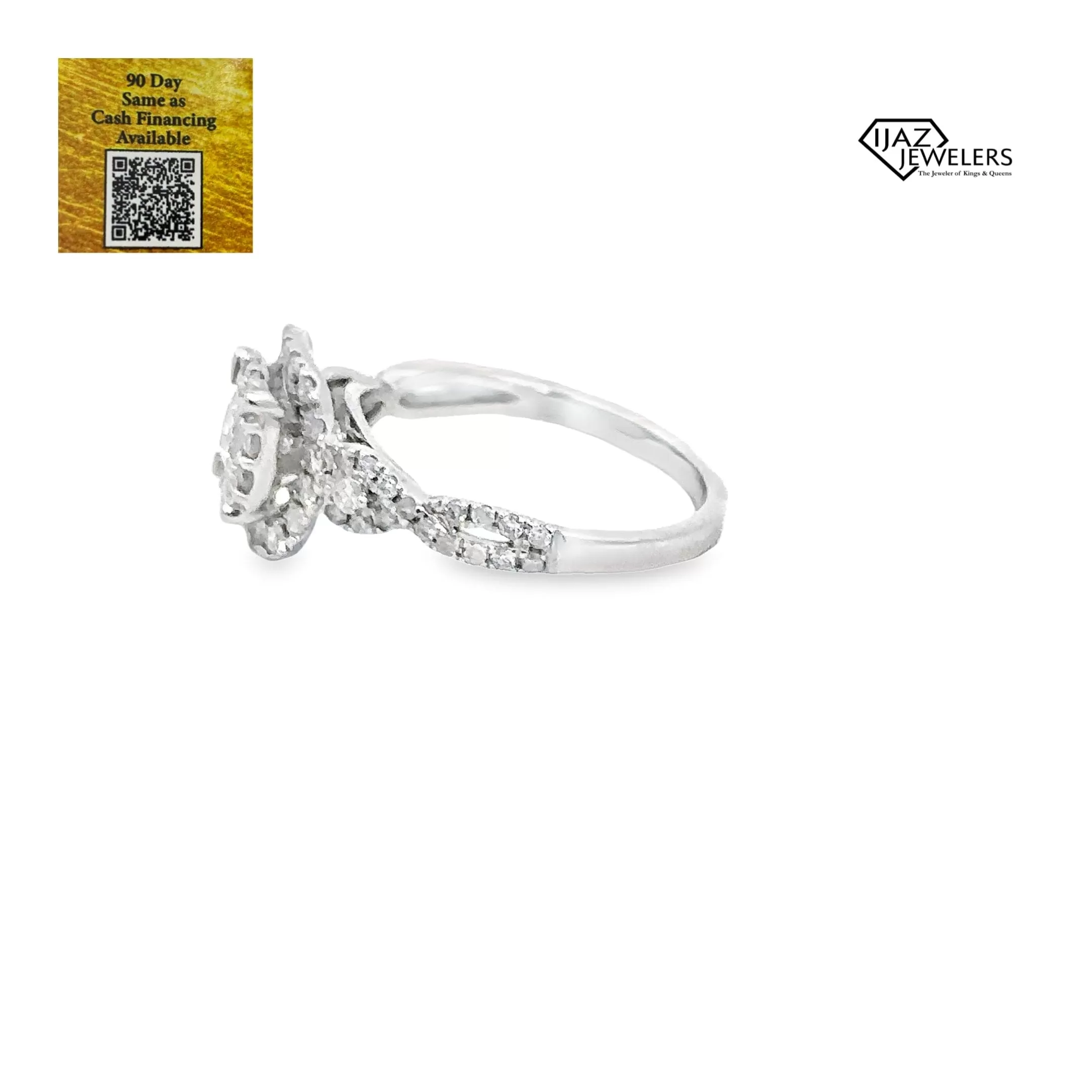 10K White Gold 0.97 CTW Diamond Ladies Ring