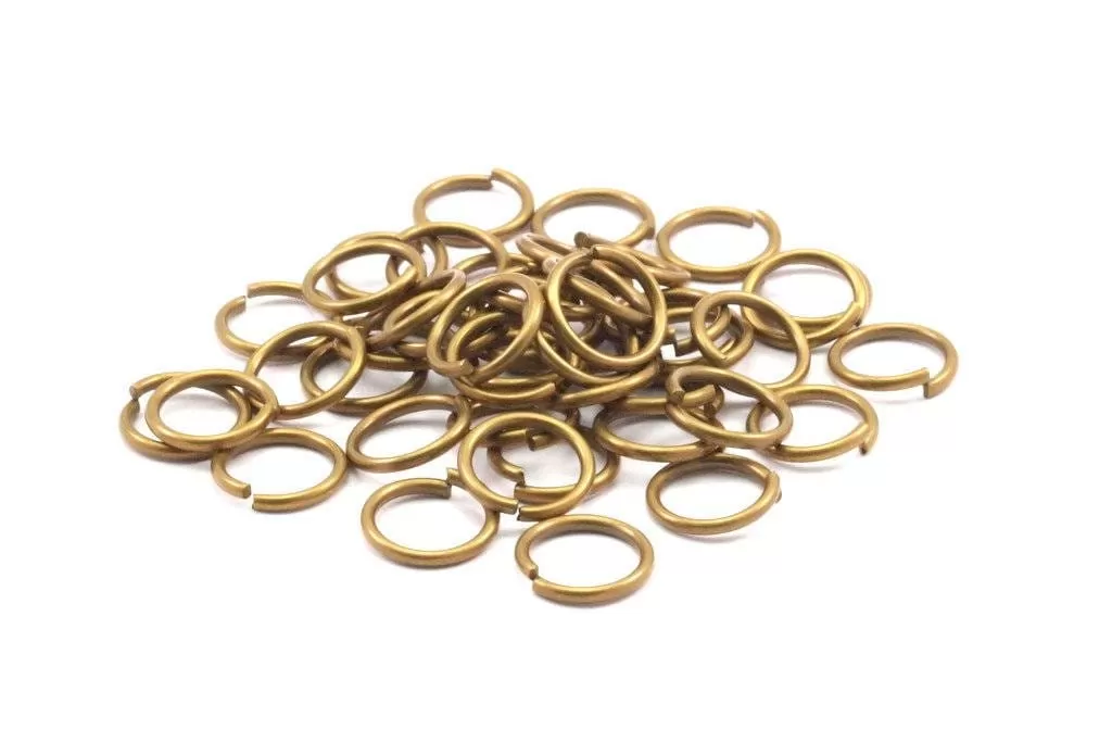 10mm Jump Ring - 100 Antique Brass Round Jump Rings Connectors Findings (10x1.2mm) R-10 A0333