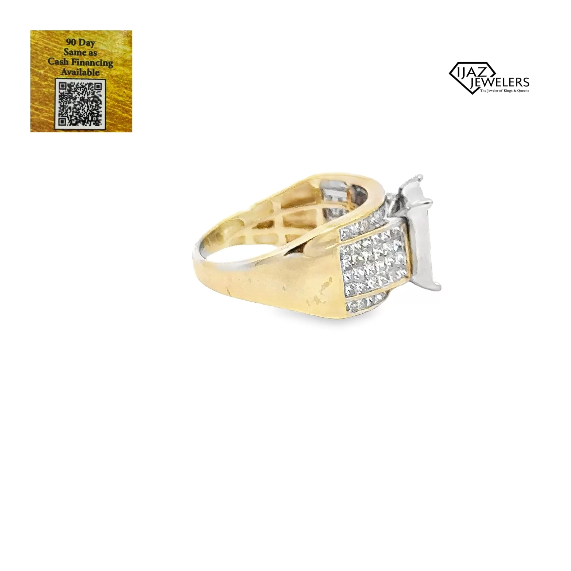 14K Gold 2.01 CTW Princess Cut Diamond Ring