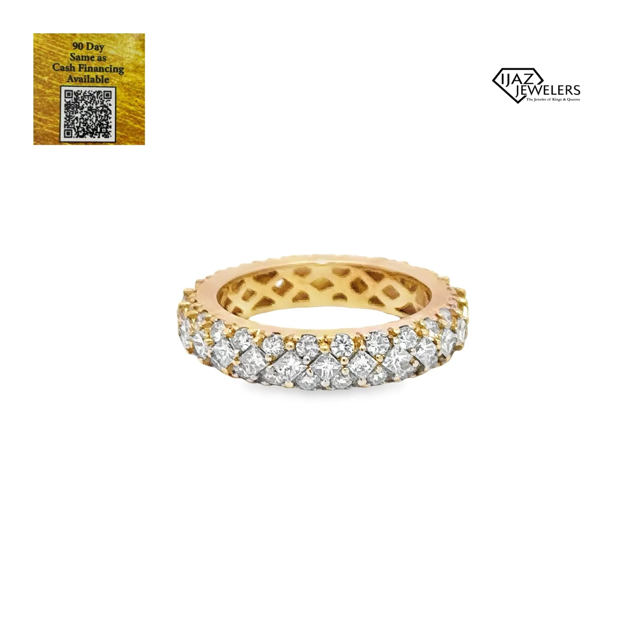 14K Gold 2.50 CTW Diamond Ladies Infinity Band