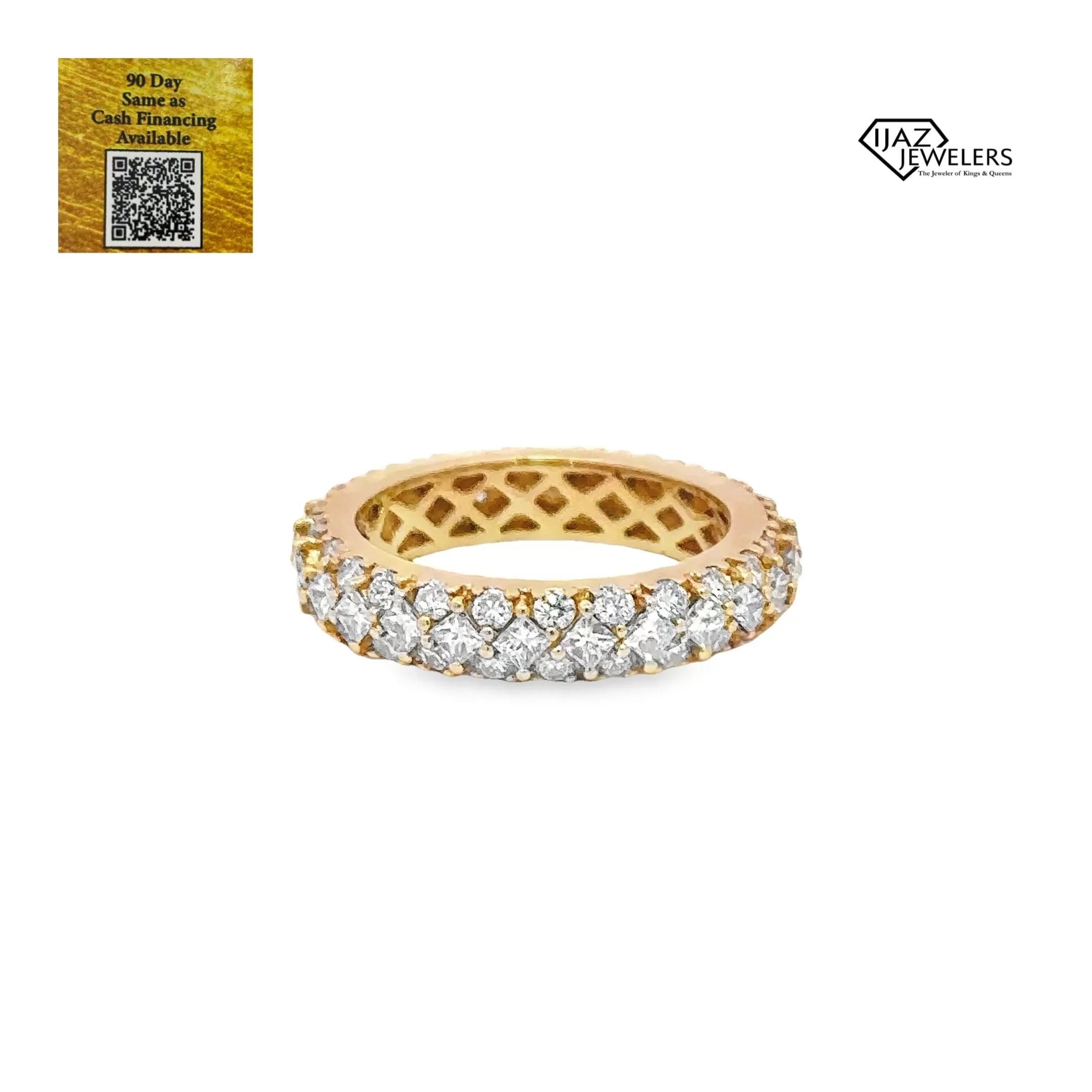 14K Gold 2.50 CTW Diamond Ladies Infinity Band