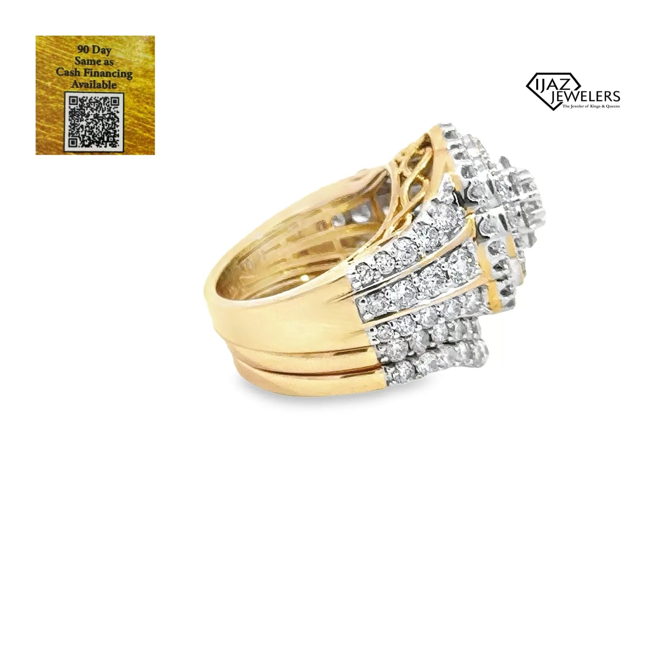 14K Gold 3.98 CTW Diamond Ladies Wedding Set