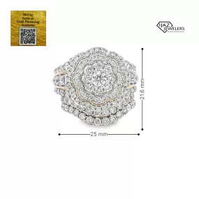 14K Gold 3.98 CTW Diamond Ladies Wedding Set