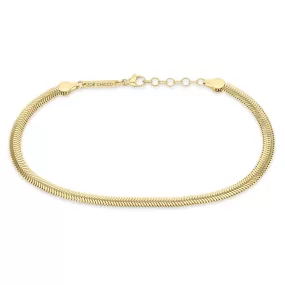 14k Gold Medium Snake Chain Anklet