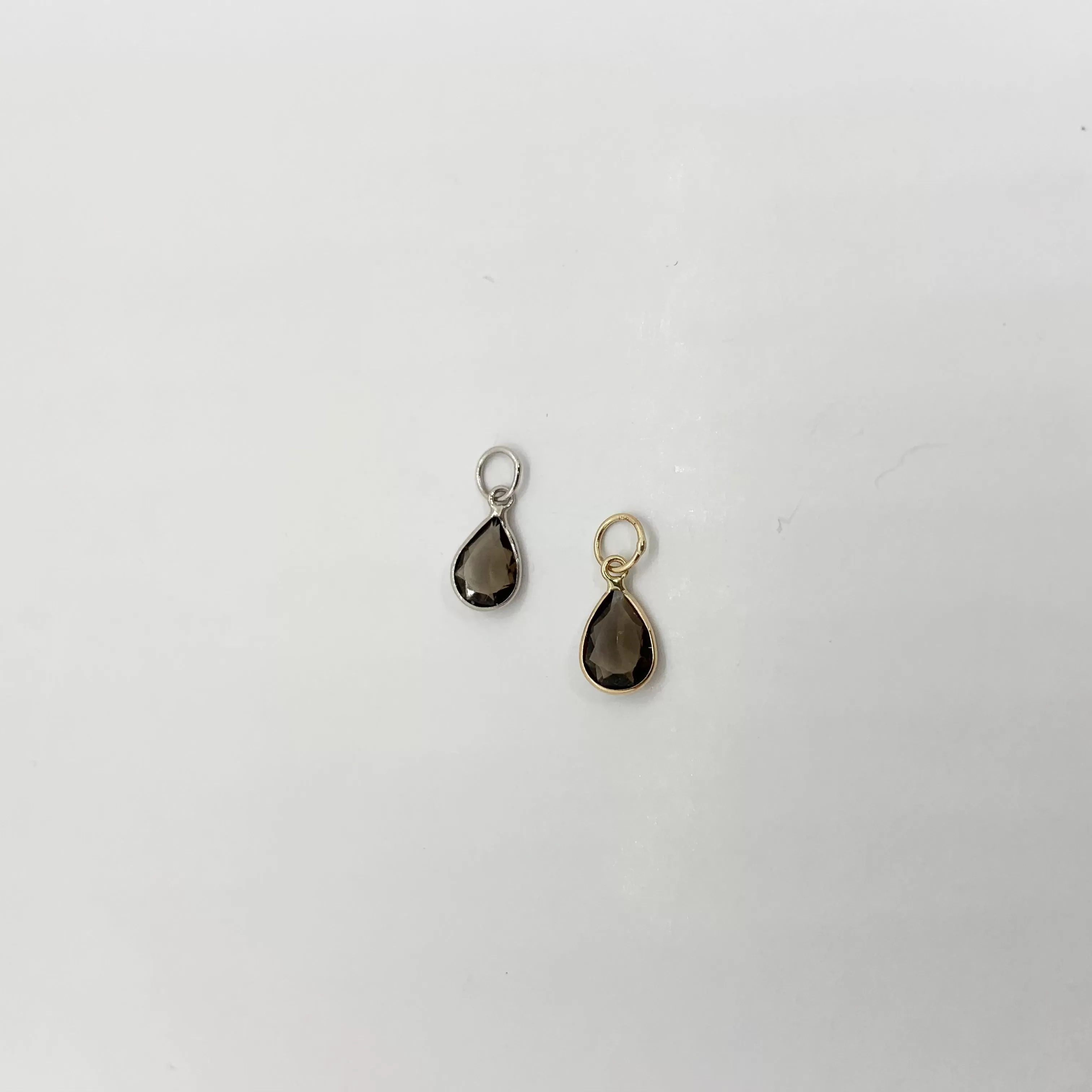 14k Gold Pear Birthstones Pendants