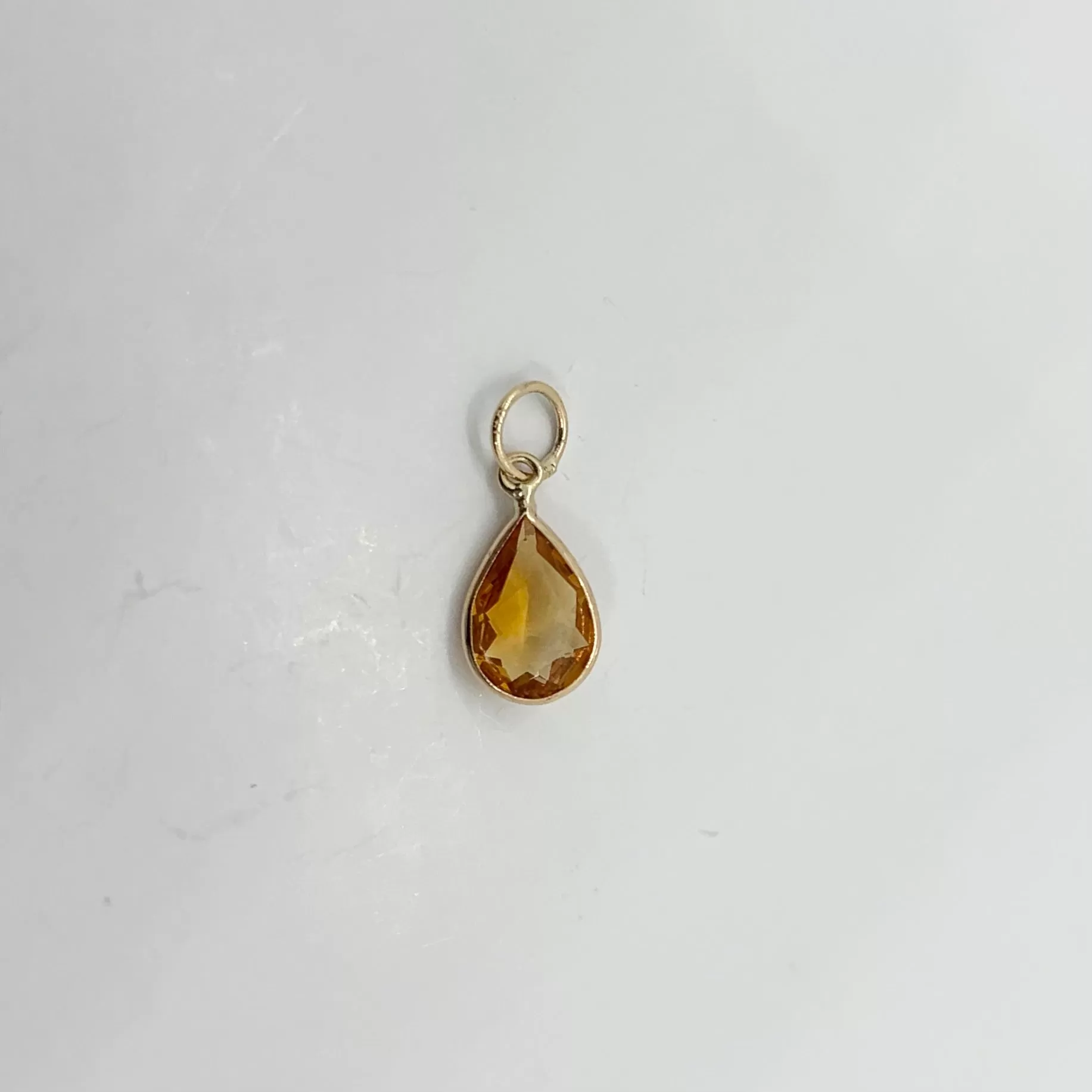 14k Gold Pear Birthstones Pendants