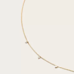 14K Gold Tri Lab-Grown Diamonds Choker Necklace