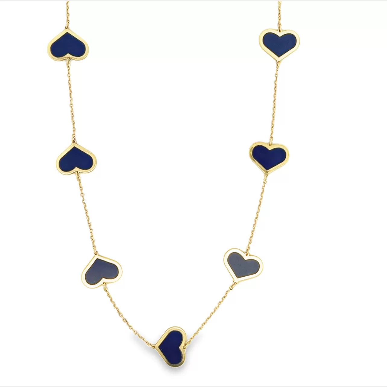 14k Jumbo Heart Color Necklace