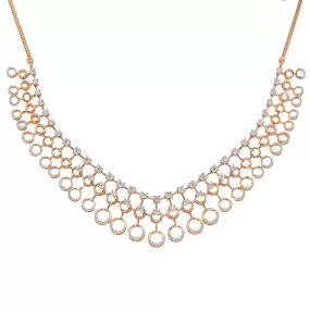 18K Rose Gold Necklace w/ 1.48ct Diamonds (28.2gm)