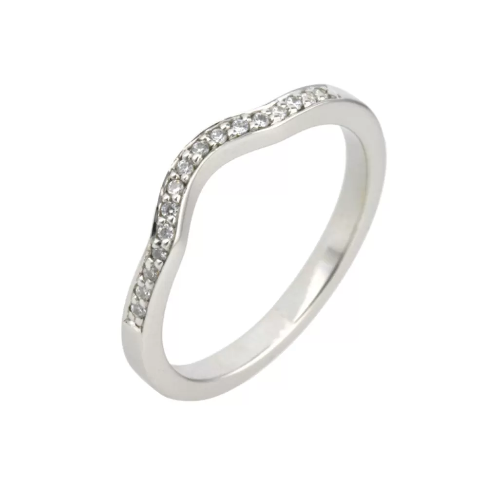 1.8mm Shaped Diamond Wedding Band