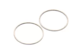 30mm Silver Rings - 12 Antique Silver Brass  Circle Connectors (30x1x1mm) BS 1089 H0009