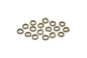 4mm Jump Ring - 100 Antique Brass Round Jump Rings Connectors Findings (4x0.70mm) R-08 ( A0339 )