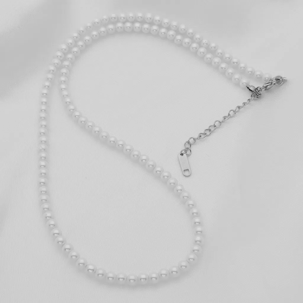 4mm Shell Pearls Chain Necklaces