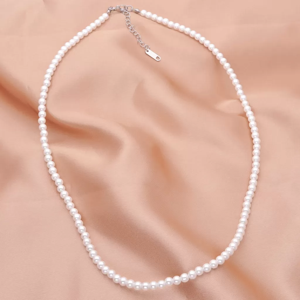 4mm Shell Pearls Chain Necklaces