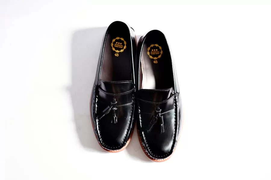 501 Wide-Front Tassel Loafer Black