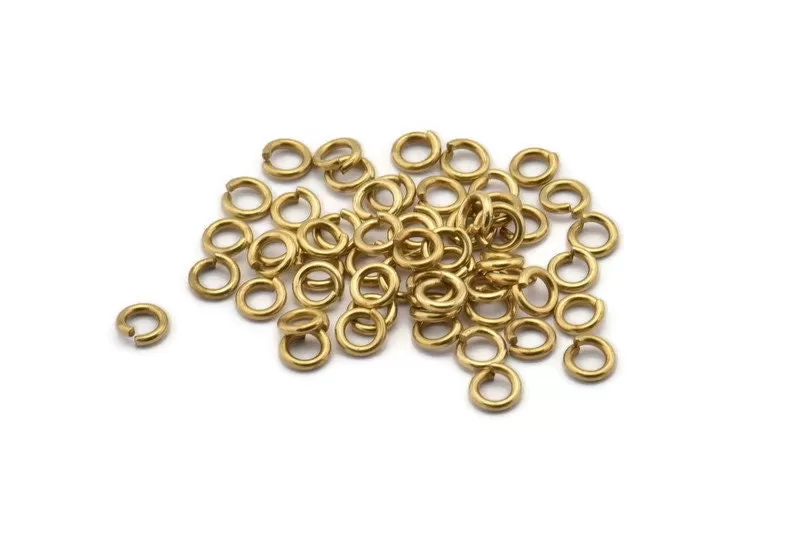 5mm Jump Ring - 1000 Raw Brass Jump Ring (5x1mm) A0323