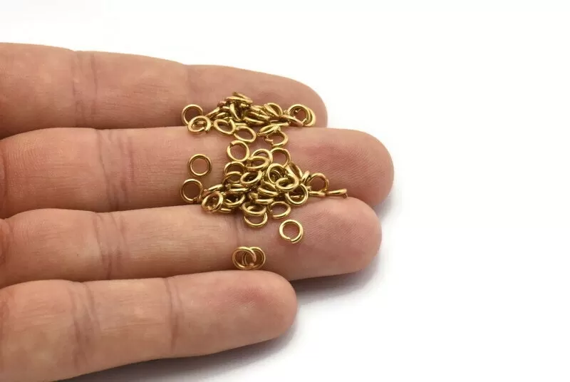 5mm Jump Ring - 1000 Raw Brass Jump Ring (5x1mm) A0323