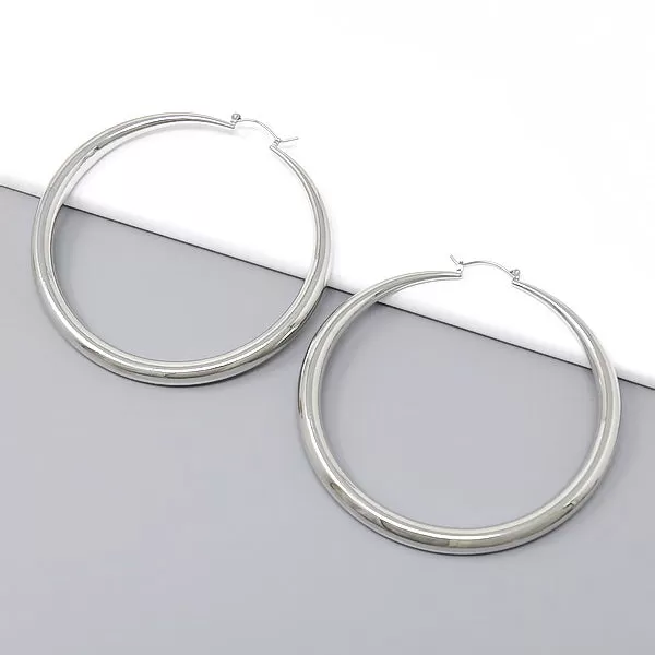 80MM Basic Gradual Metal Hoop Earrings