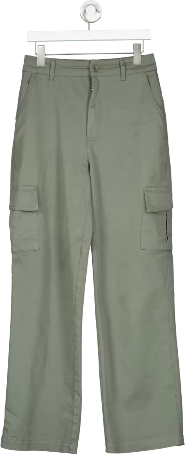 A-DSGN Green Cargo Pocket Trousers UK S