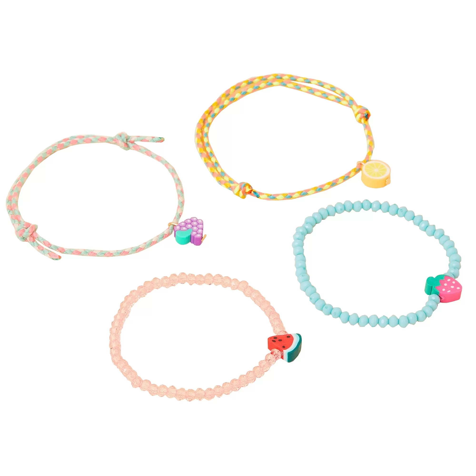 Accessorize London Girl's Fruit Friendship Bracelet Pack