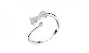 Adjustable size with Crystal Bow Party Ring