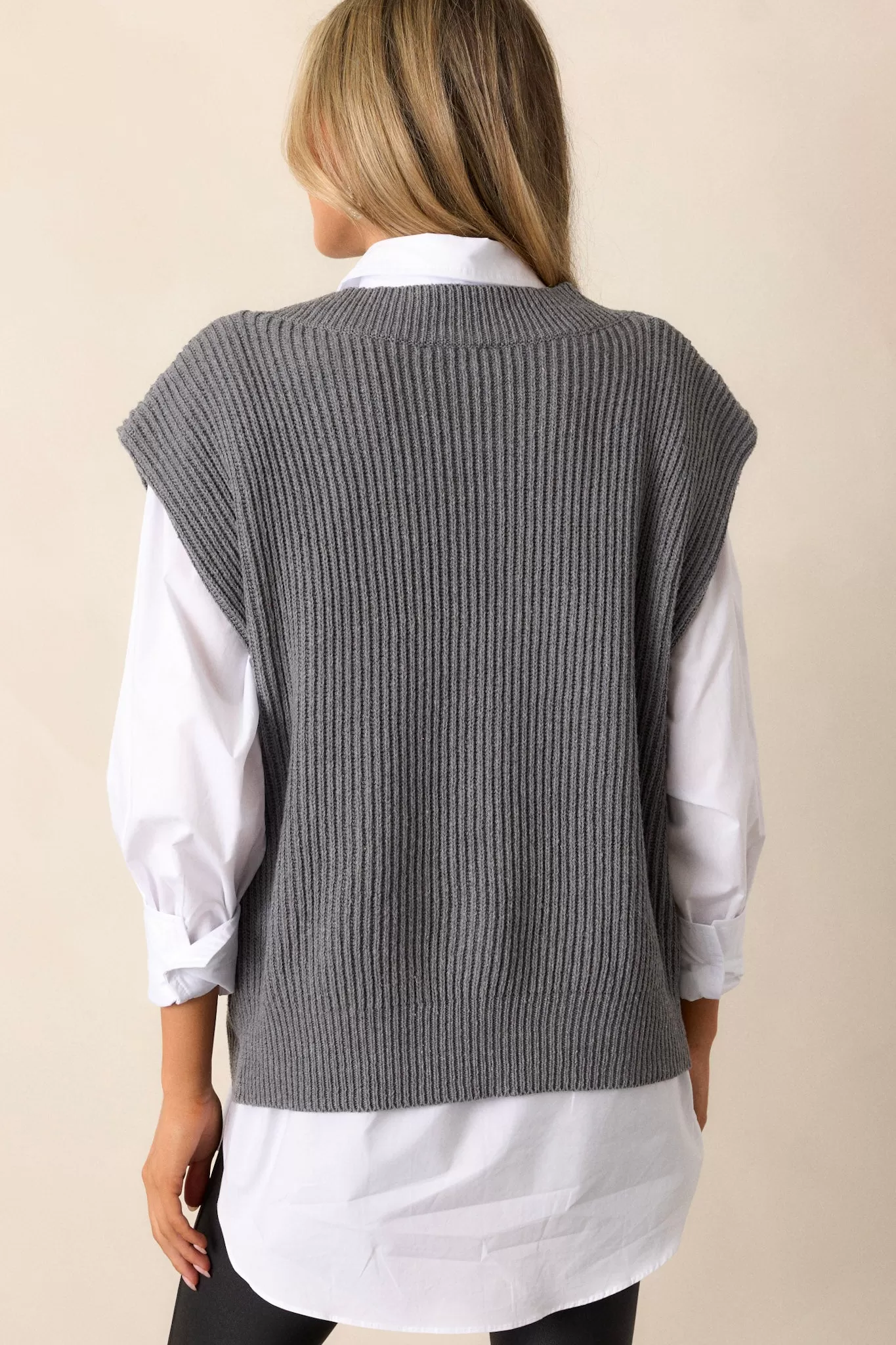 After It’s Over Charcoal Grey Sweater Vest