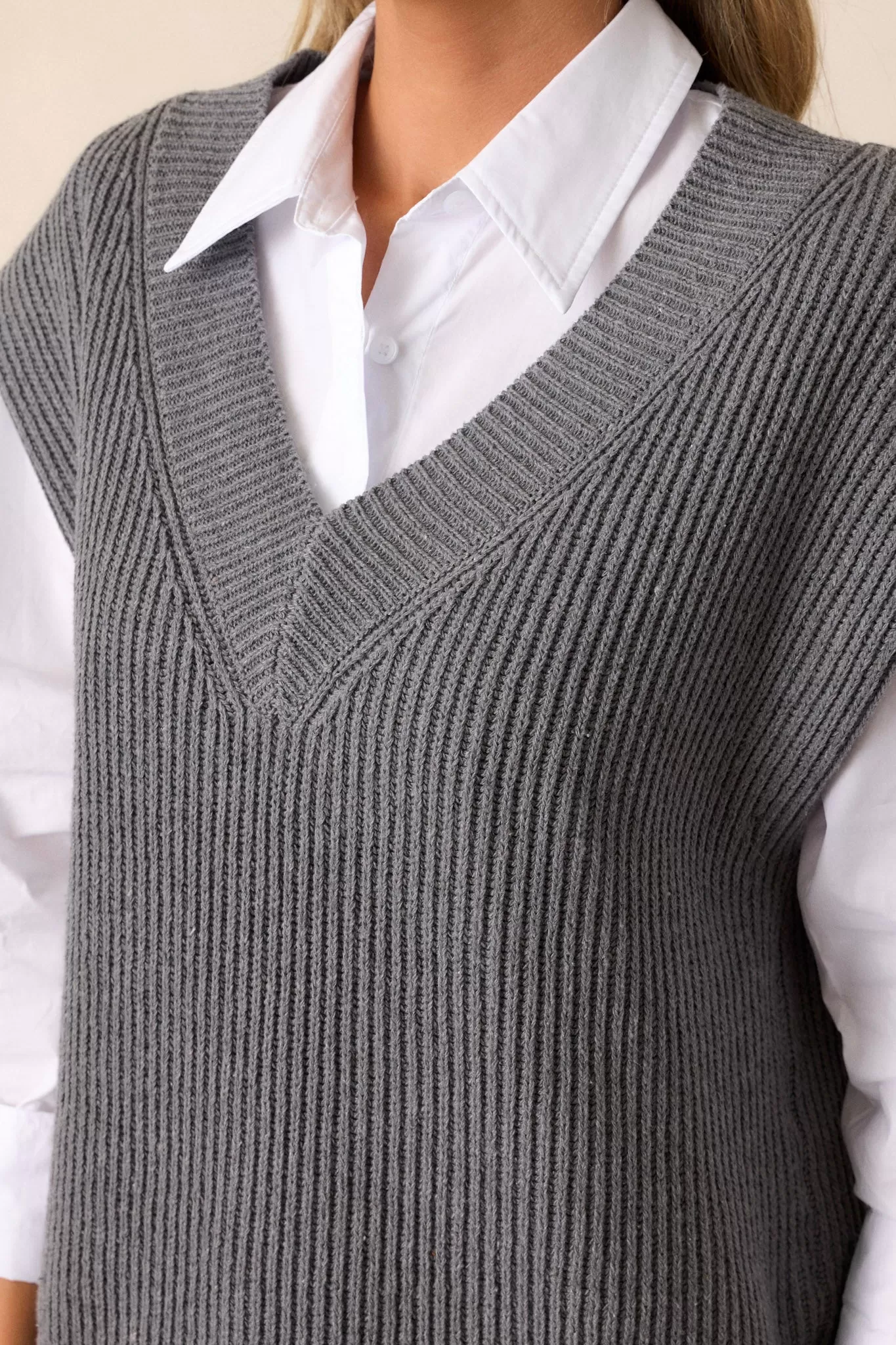 After It’s Over Charcoal Grey Sweater Vest