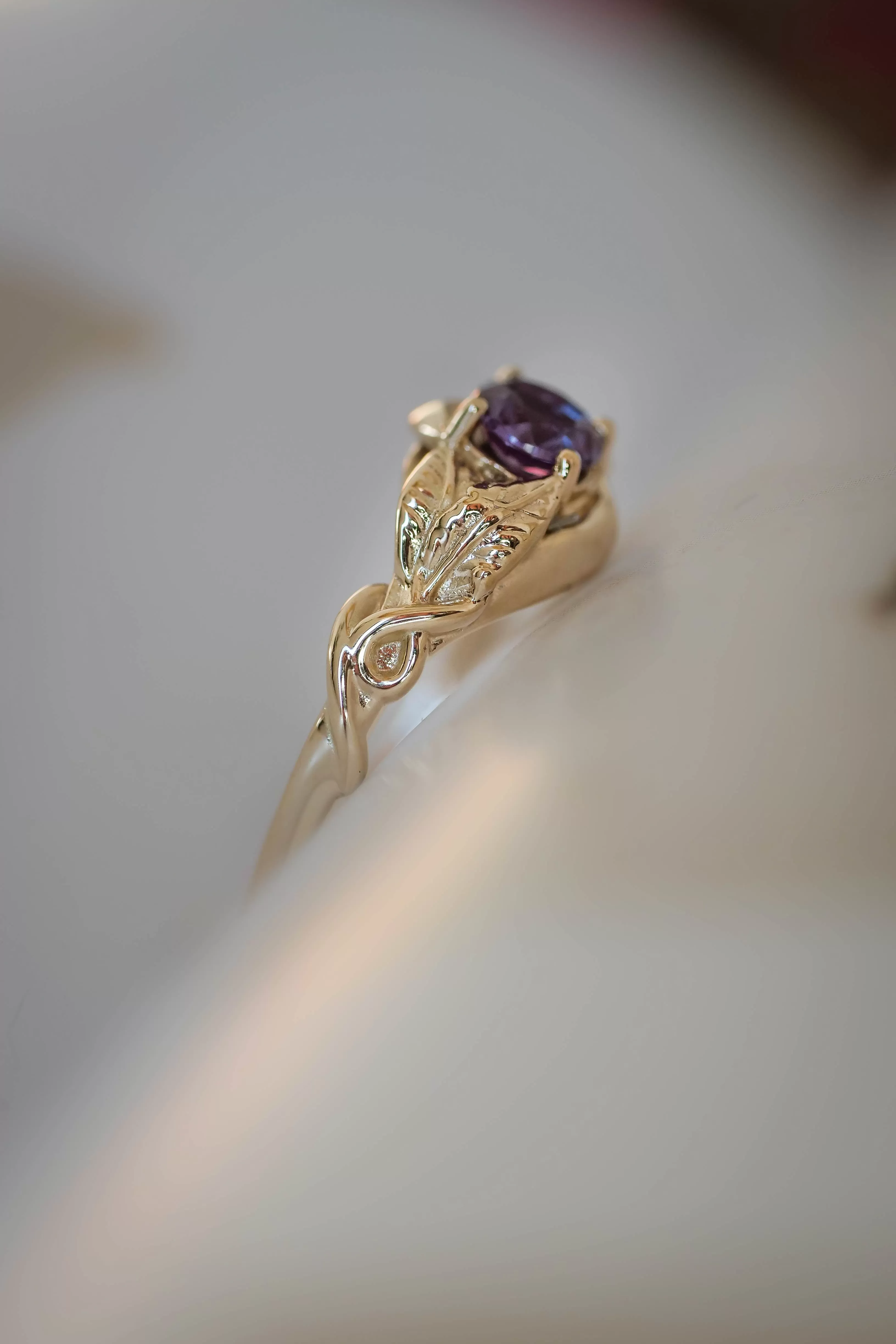 Alexandrite engagement ring / Azalea