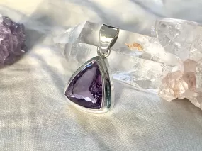 Amethyst Ansley Pendant - Faceted Triangle