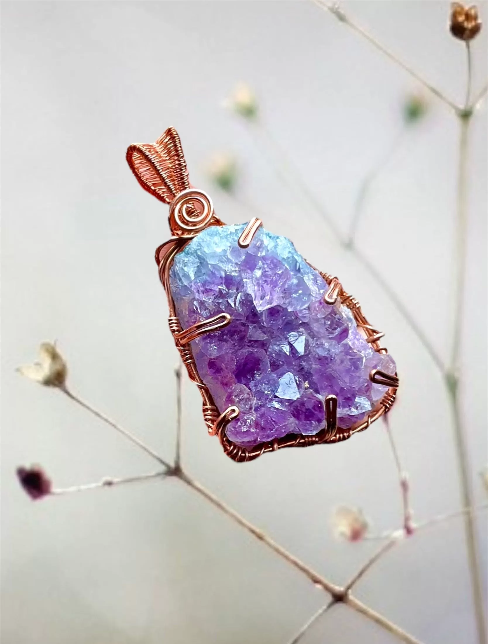 Amethyst Cluster Pendant