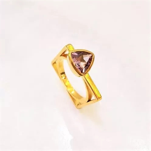 Amethyst Maxi Cube Ring