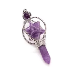 Amethyst Sceptre Pendulum Pendant